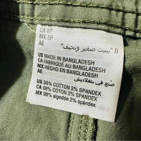 Karen Scott women's side 8P military green shorts - Picture 4 of 4